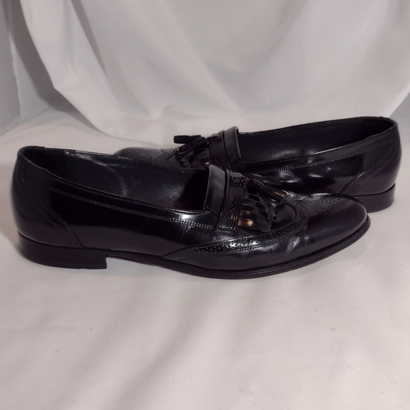 Bostonians men's black shiny dress shoes sz.12 - Picture 2 of 5